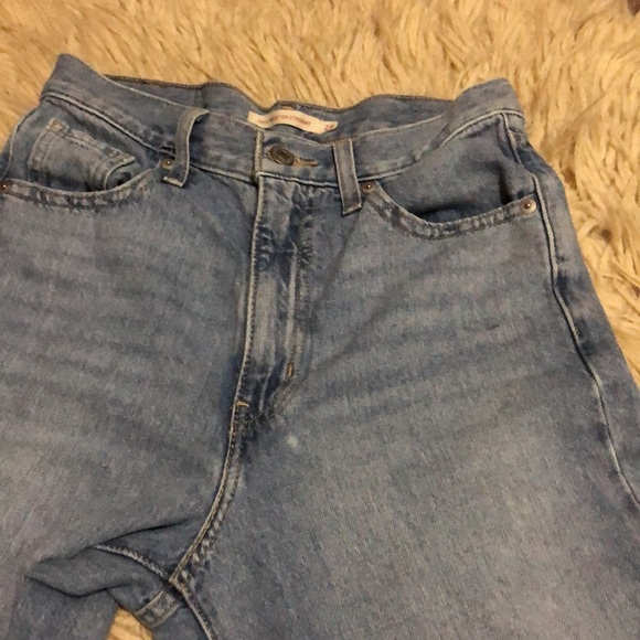 Levi’s High Waisted Straight Raw Hem Jeans-Sz 25 - Picture 8 of 16